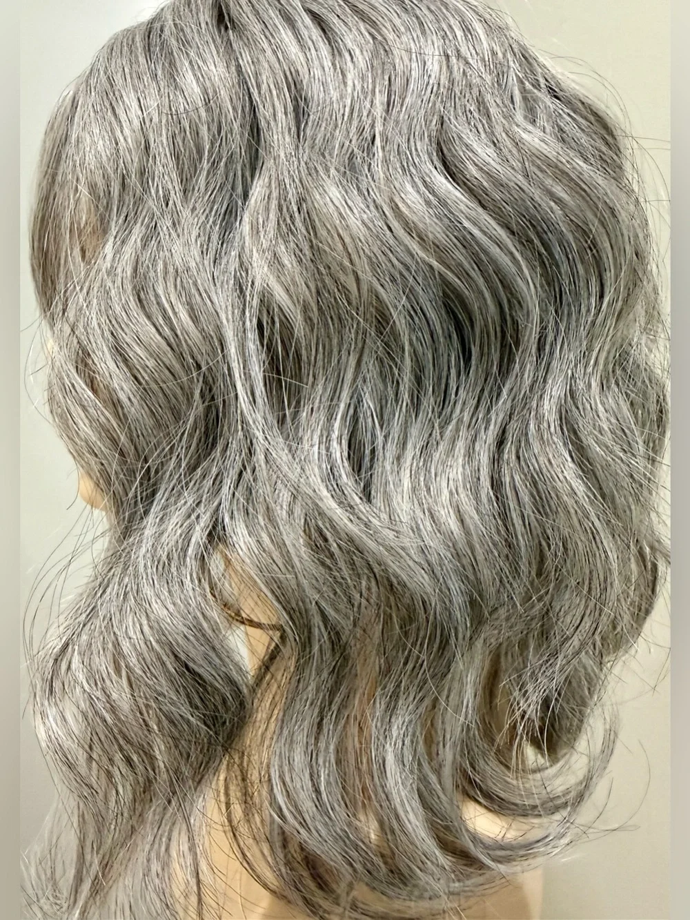 HAIR, 14” Wavy Topper, Center Part, Gray/Silver/Salt & Pepper
